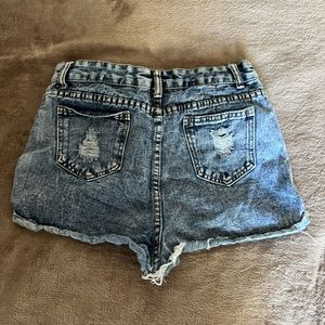 Shien acid wash Jean shorts